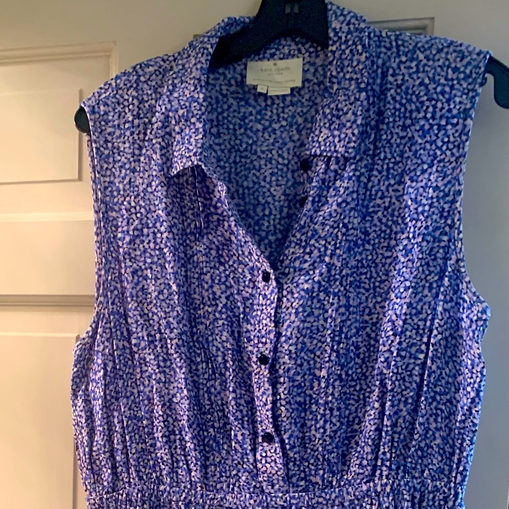 Kate Spade collared dress XL Blue-Black print